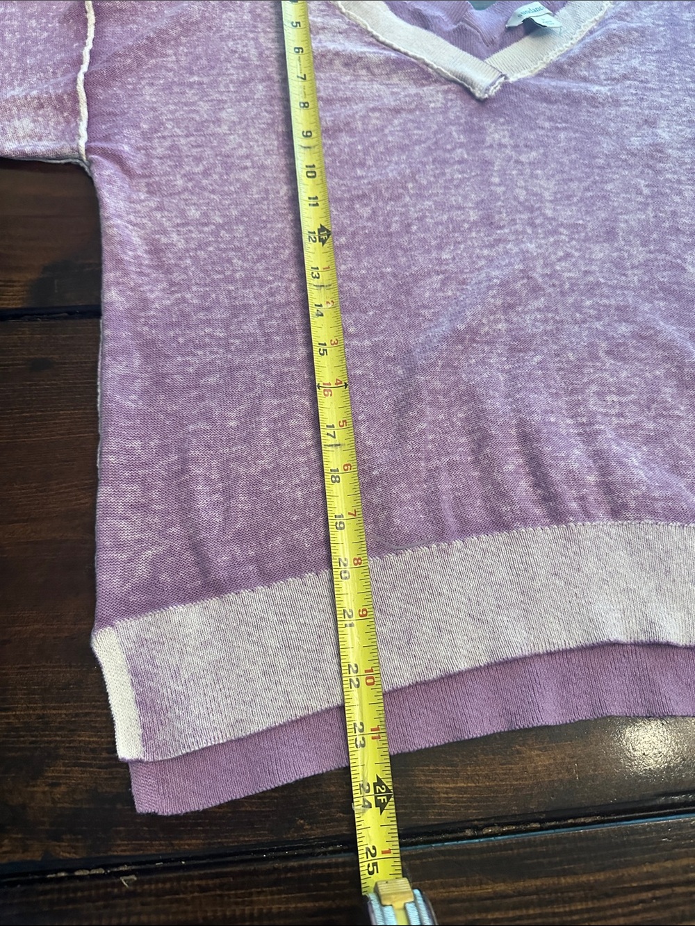 Sundance Samantha Lilac V-Neck casual 100% cotton hi lo Large sweater - Picture 10 of 14